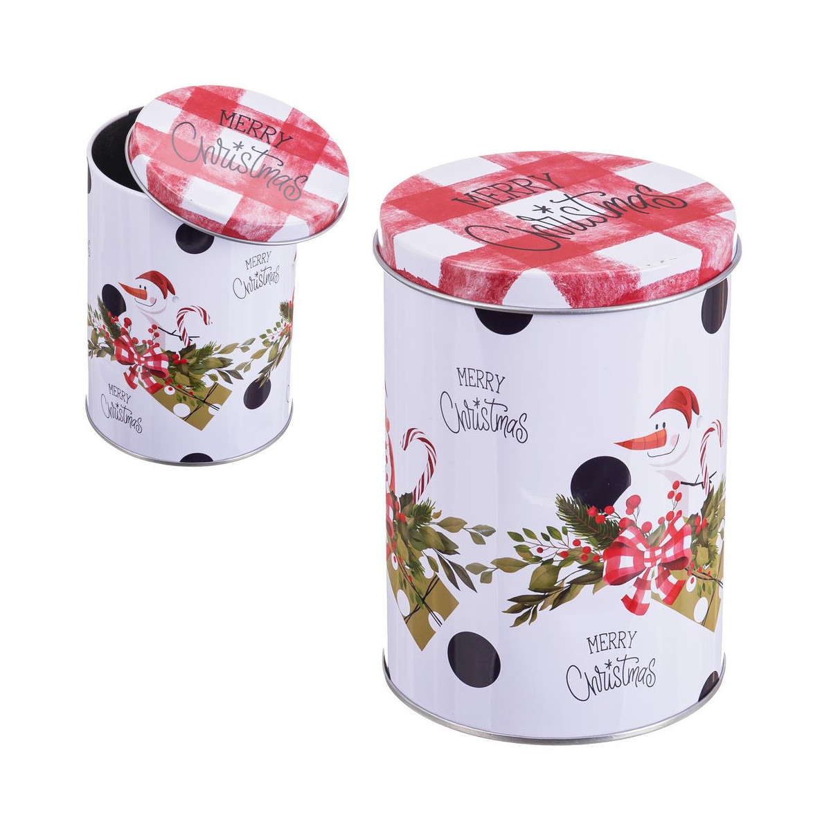 Boîte de Noël en forme de cylindre
