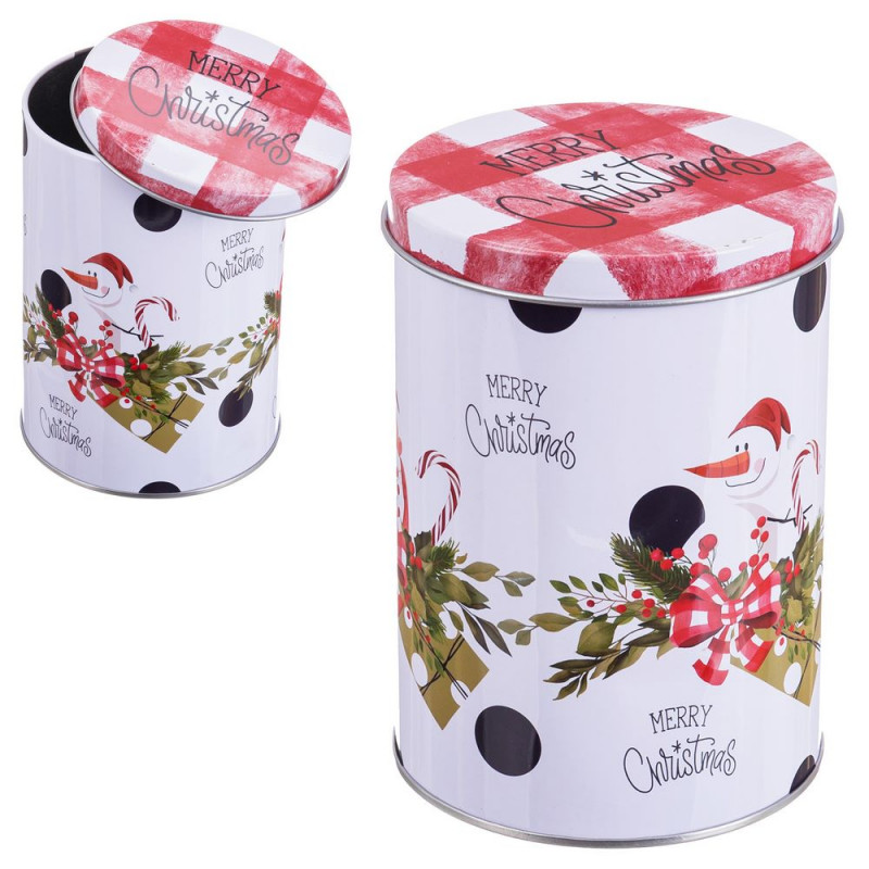 Boîte de Noël en forme de cylindre