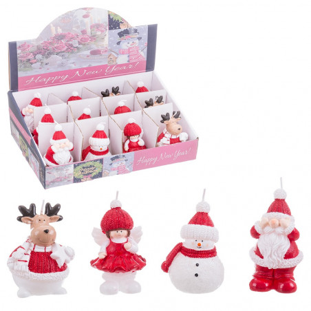 Bougies décoratives avec des motifs de Noël