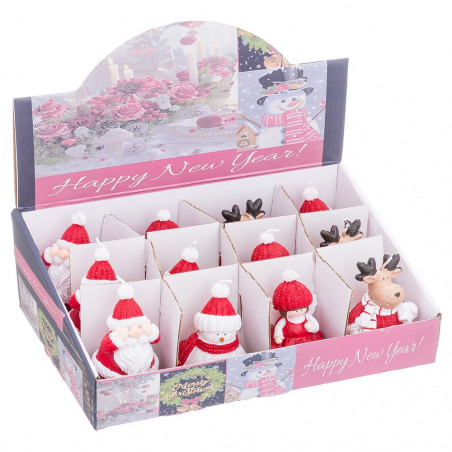 Bougies décoratives avec des motifs de Noël
