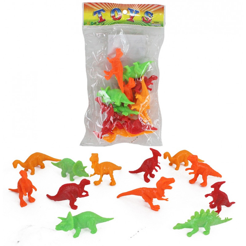 Mini dinosaures jouets en pack de 12 unités