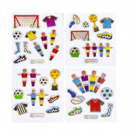 Autocollants de football avec paillettes