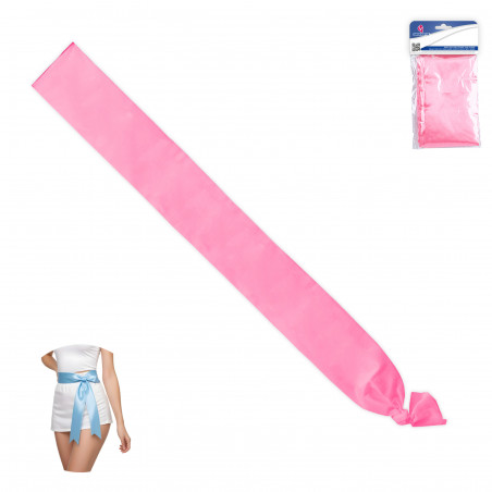 Bande rose lisse 200x9cm pour les fêtes