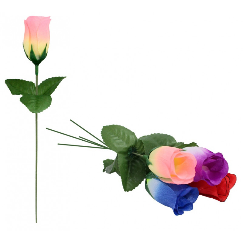 Rosa artificielle en plusieurs couleurs assorties