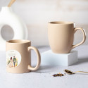 Tasse en céramique avec autocollant personnalisé pour les détails de mariage