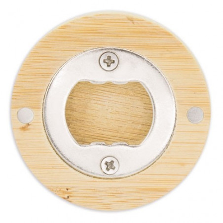 Décapsuleur en bois avec adhésif personnalisé pour les détails