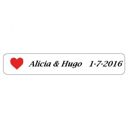 Couteau multi-usages argenté avec autocollant cœur personnalisable pour les invités de mariage masculins