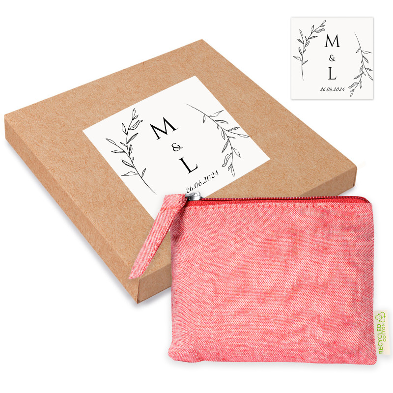 Sac en coton dans une boîte kraft personnalisée pour cadeaux