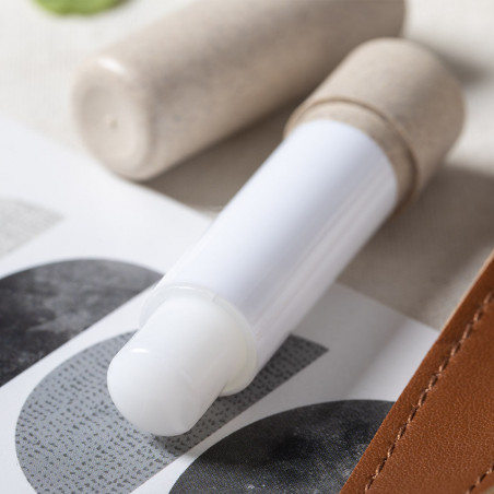 Baume à lèvres personnalisé avec sac de mariage rustique