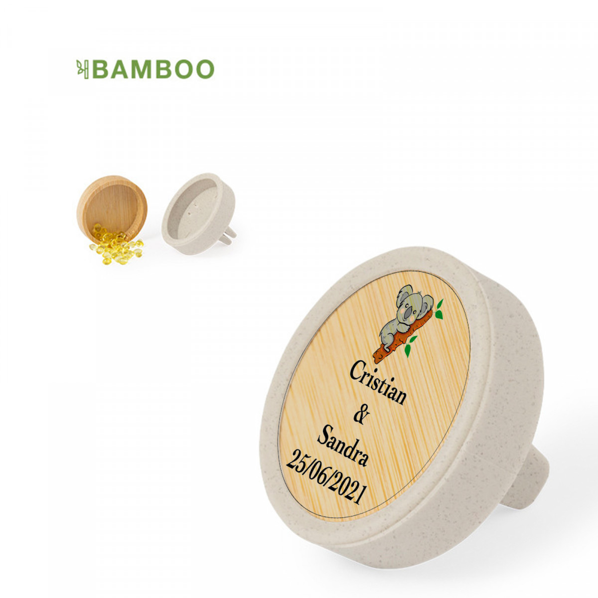 Désodorisant pour voitures en bambou personnalisé pour les détails
