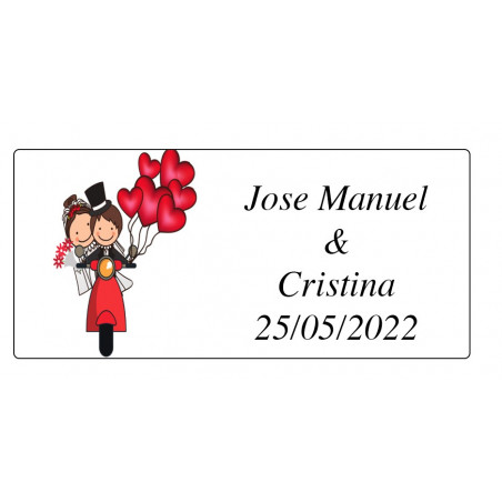 Porte-clés lampe de poche en bambou dans une enveloppe kraft personnalisée pour les cadeaux de mariage