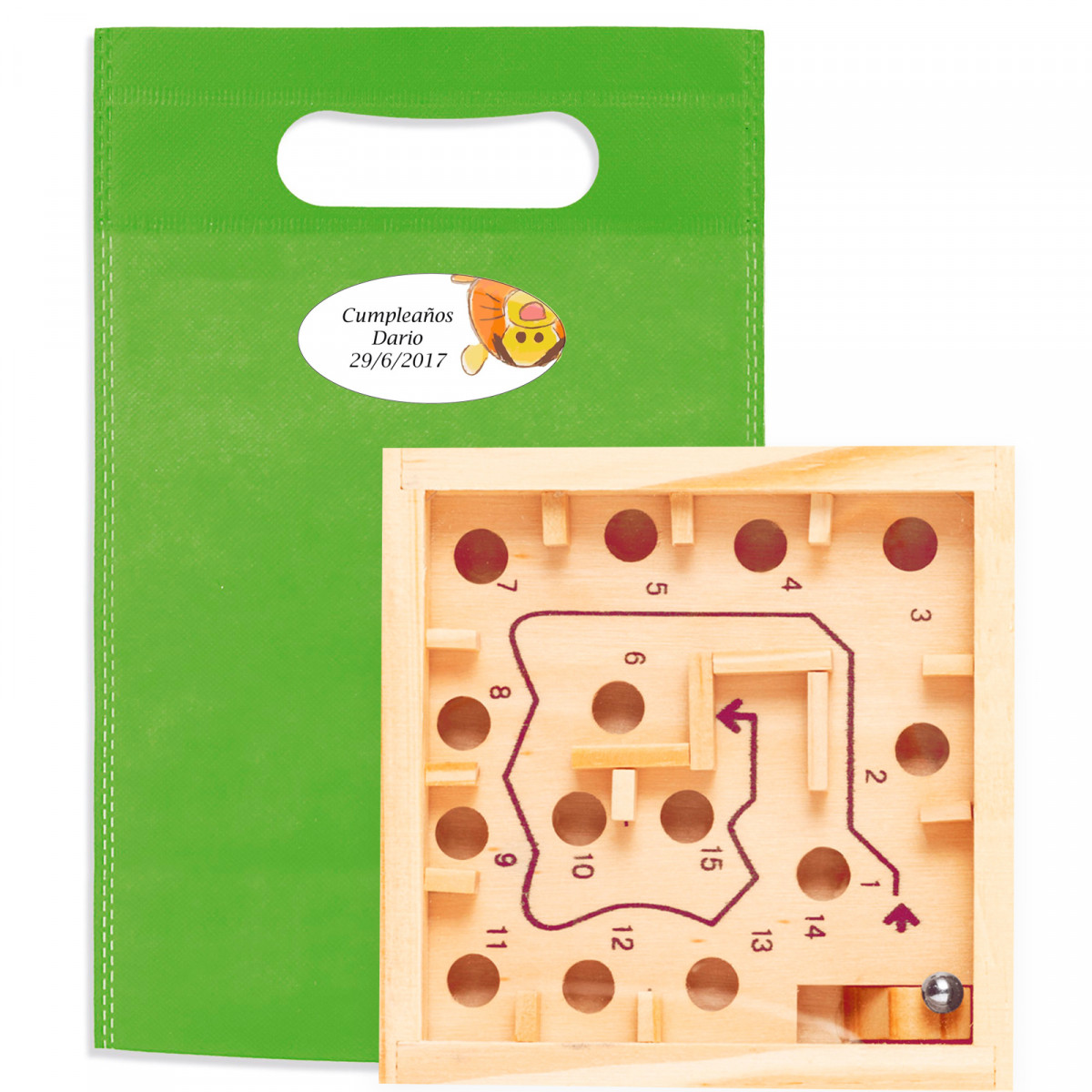 Jeu d'adresse dans un sac personnalisé pour plus de détails
