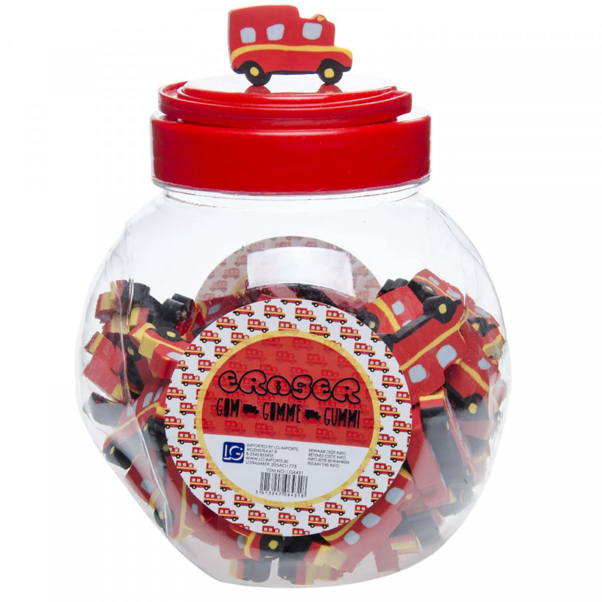 Gomme à effacer en forme de camion de pompiers