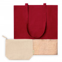 Sac en toile de coton et jute avec trousse pour les détails
