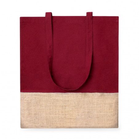 Sac en toile de coton et jute avec trousse pour les détails