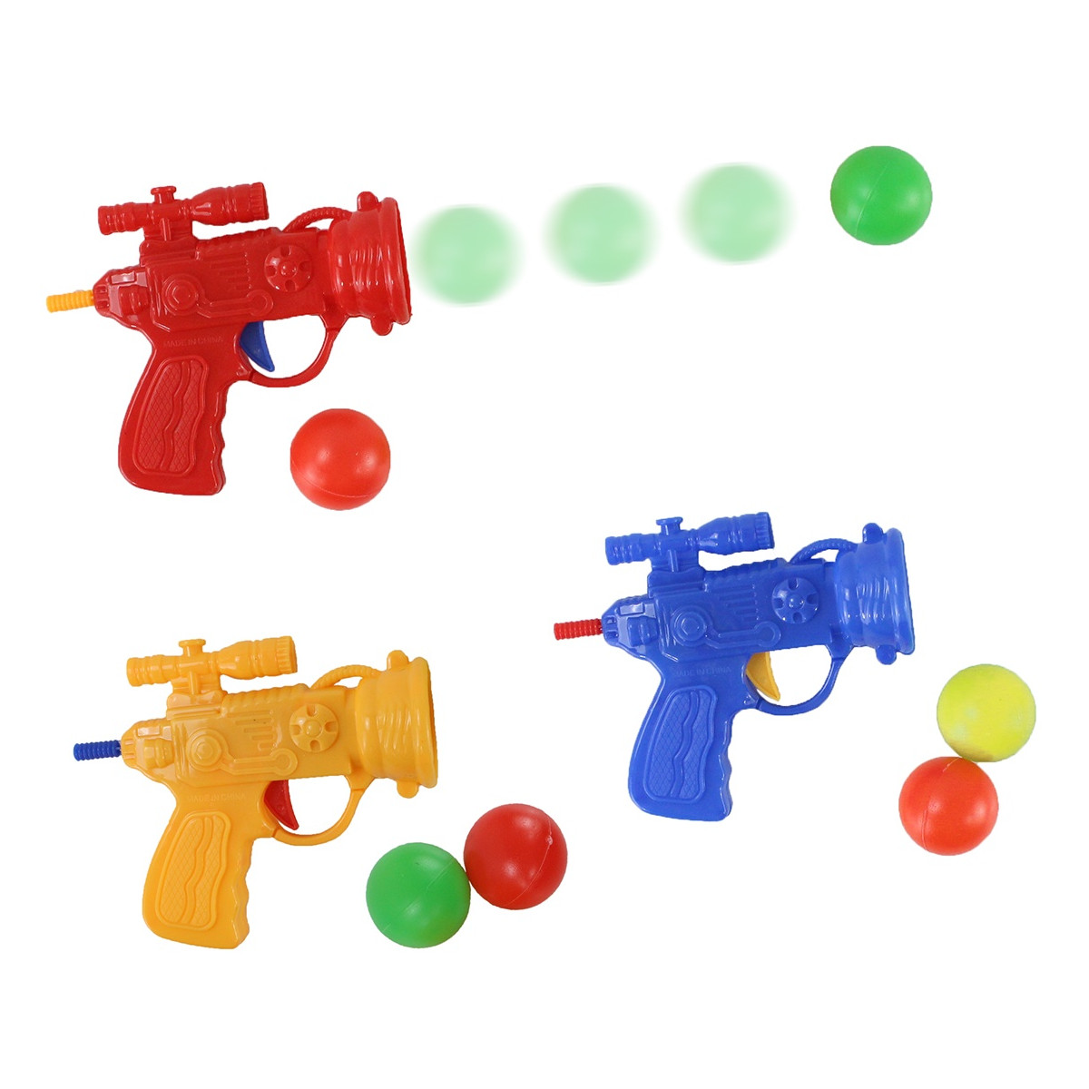 Pistolet lance-balles de couleurs assorties