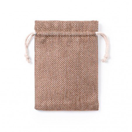 Baume à lèvres rose métallisé dans une pochette en tissu personnalisée pour offrir