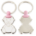 Porte-clés bébé rose dans une boîte personnalisée pour les cadeaux