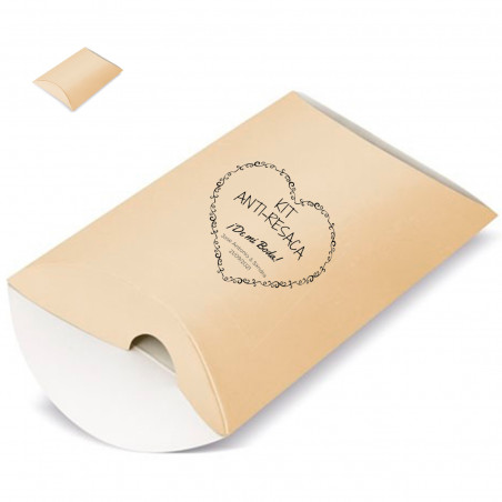 Coffret kraft personnalisé avec autocollant
