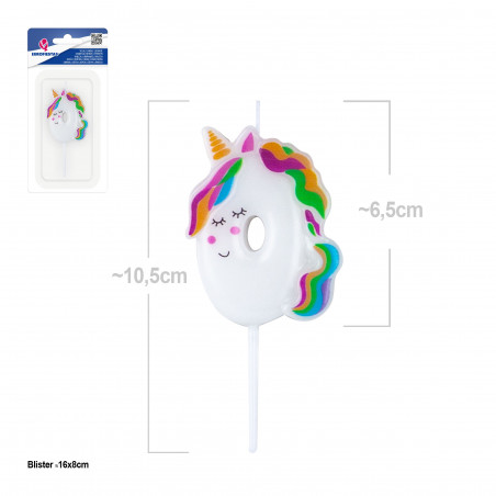 Bougie licorne n° 0