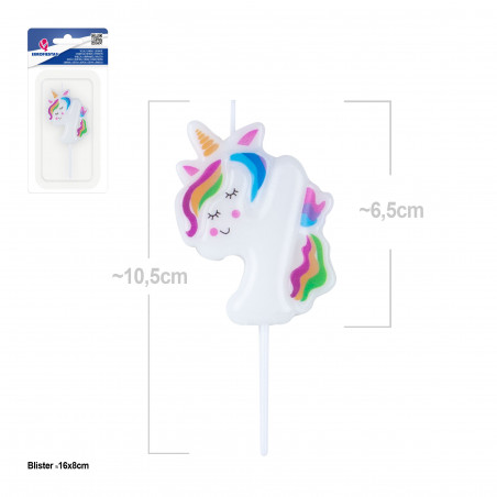 Bougie licorne numéro 4