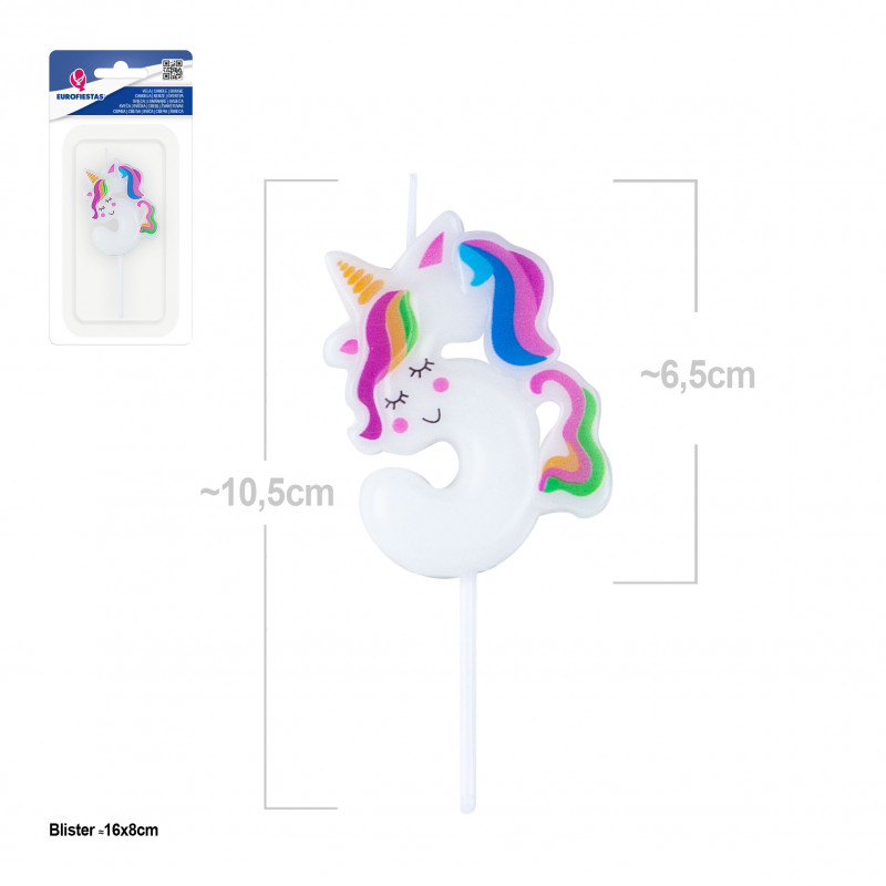 Bougie licorne n° 5