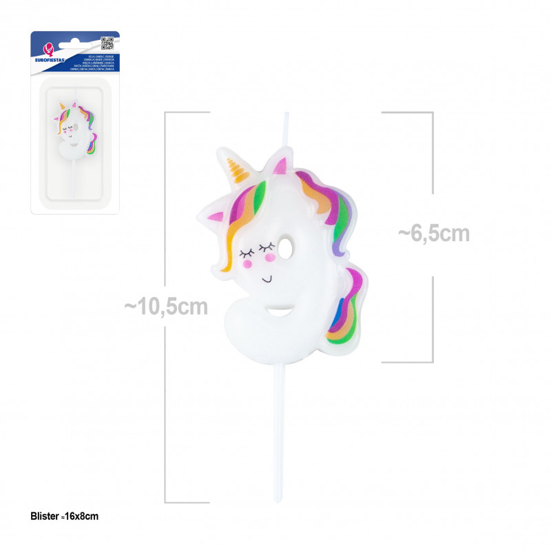Bougie licorne numéro 9
