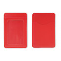 Porte-carte rouge personnalisé dans un sac en coton pour les détails du mariage