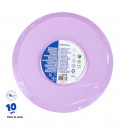 Assiette plate violet en pack de 10 pièces de 18 cm