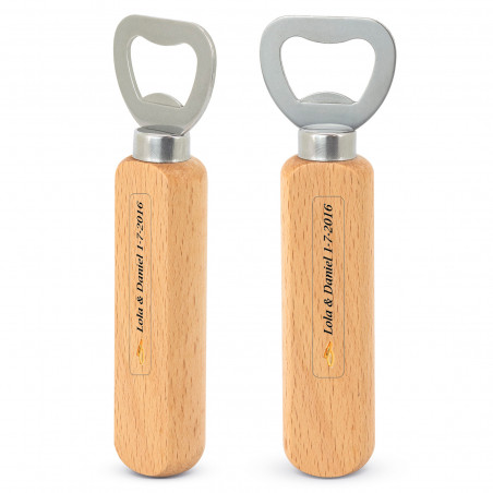 Décapsuleur en bois personnalisé pour cadeaux de mariage