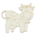 Figurines en bois à colorier avec des marqueurs dans un sac avec adhésif personnalisé pour les détails