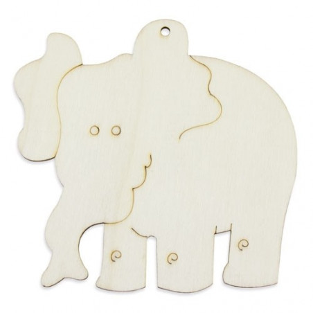 Figurines en bois à colorier avec des marqueurs dans un sac avec adhésif personnalisé pour les détails