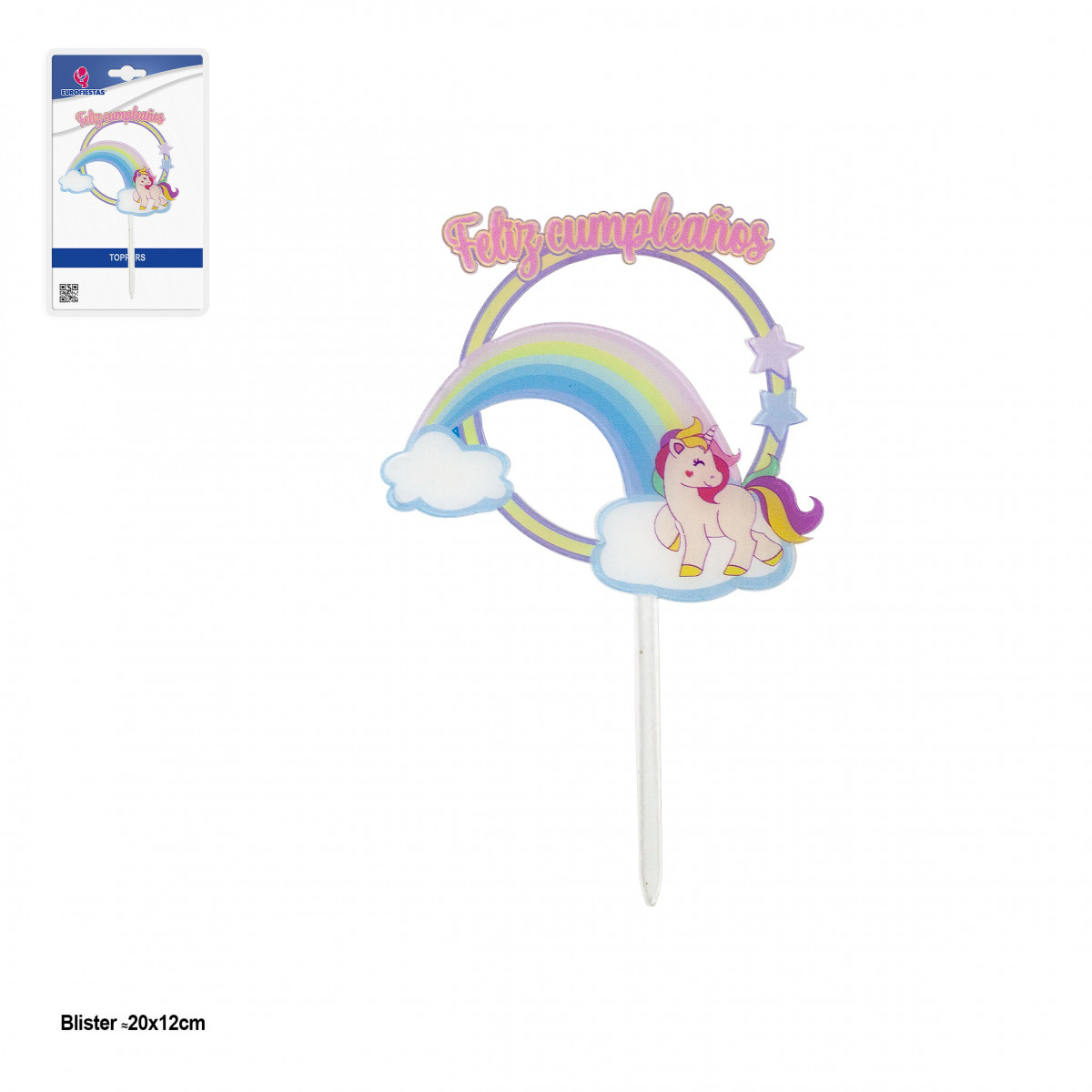 Topper pour gâteaux d'anniversaire avec licorne
