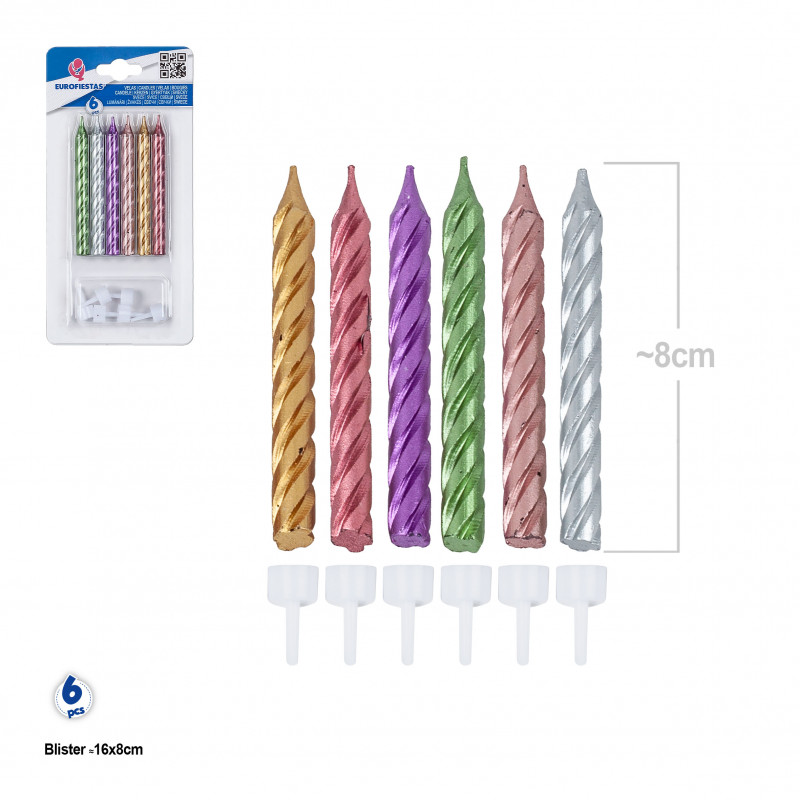 Bougies multicolores pour anniversaires