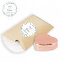Baume en forme de cœur dans une boîte cadeau personnalisée pour événements
