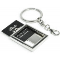 Porte-clés photo de forme rectangulaire