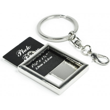 Porte-clés photo de forme rectangulaire