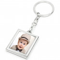 Porte-clés photo de forme rectangulaire