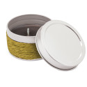 Bougie en boîte métallique avec autocollant herbal 5cm personnalisé pour les détails