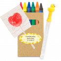 Crayons de cire de couleurs personnalisés avec une sucette et un bulleur en forme de canard pour les détails