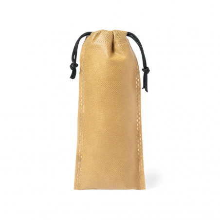 Harmonica en bois personnalisée avec autocollant et sucette dans un sachet