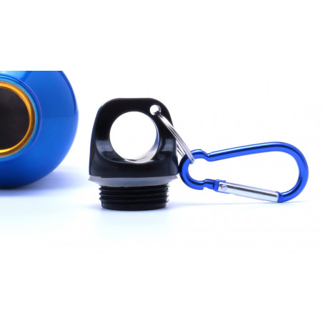 Bouteille d'eau réutilisable jaune avec autocollant personnalisable pour Baptêmes
