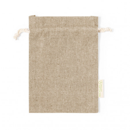 Porte-clés avec charms métalliques avec sac en tissu et autocollant personnalisable pour les détails