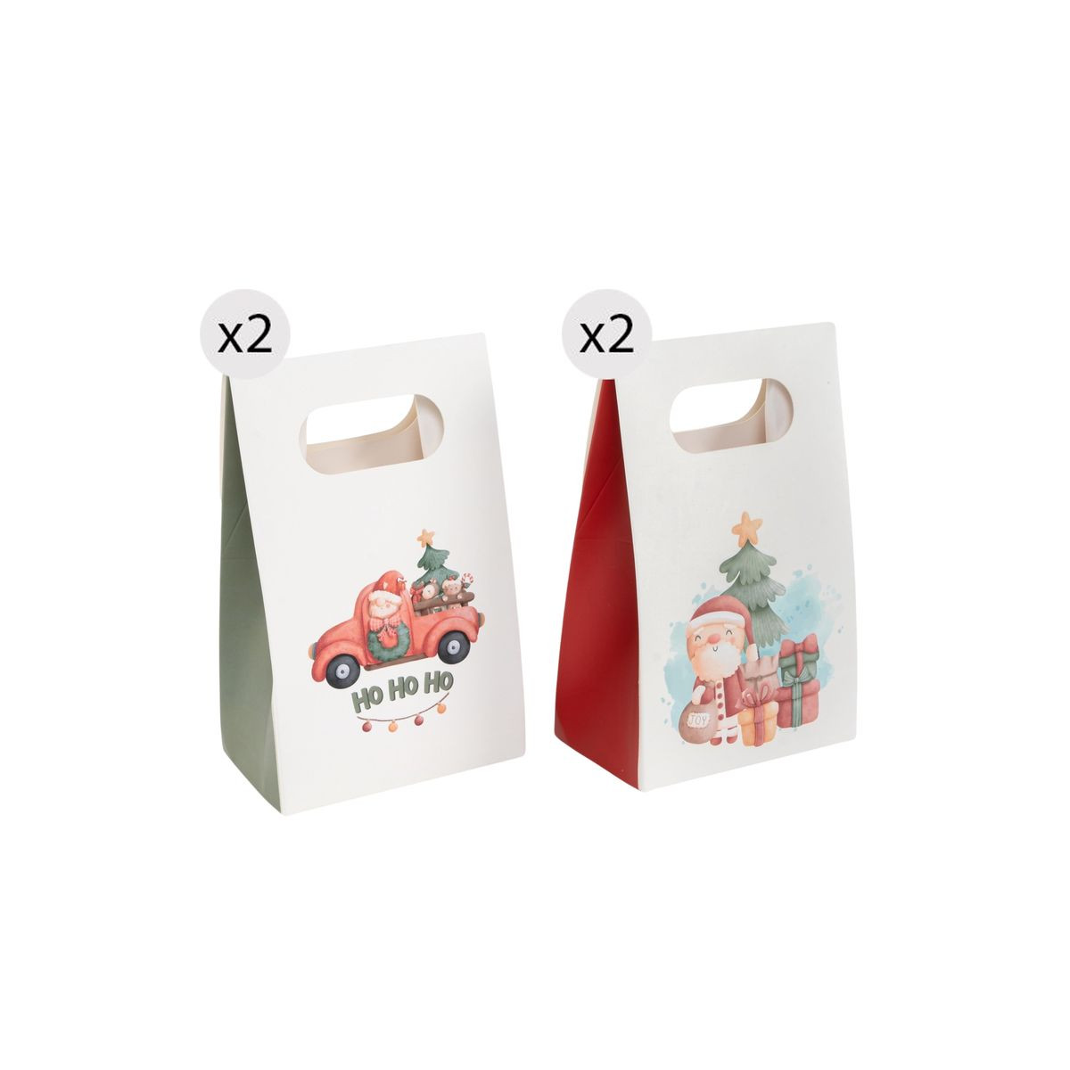 Boîtes en papier pour Noël en pack de 4