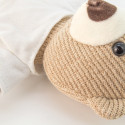 Ours en peluche petit avec autocollant personnalisé à offrir lors d\'un baptême