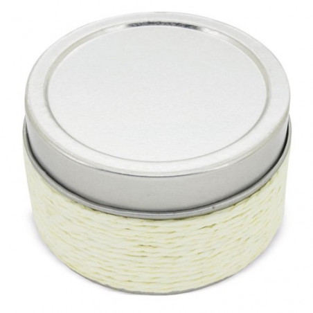 Bougie parfumée blanche avec sticker ours personnalisable pour baptême