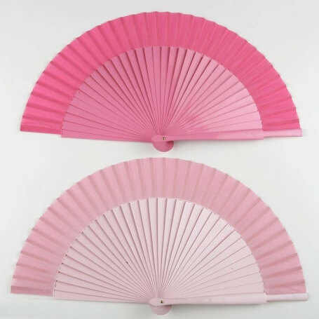 éventails rose pâle