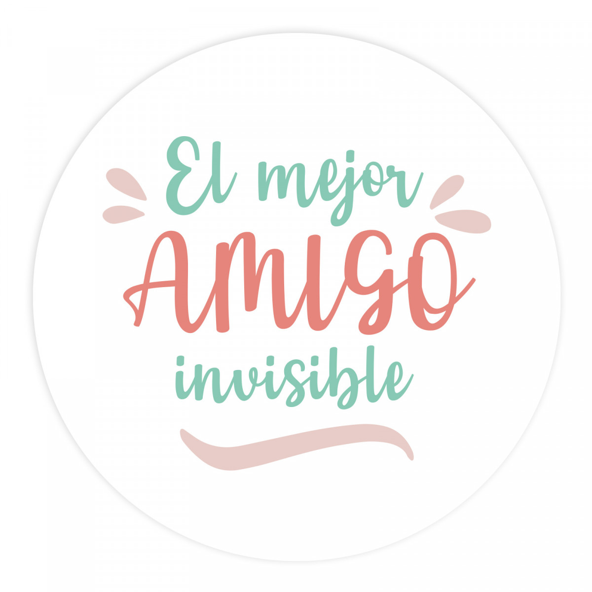 Adhésifs éditables 5 cm ronds adaptables pour personnaliser les détails des événements avec des polices en couleurs turquoise