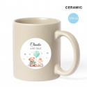 Tasse en céramique personnalisée pour les détails de baptême