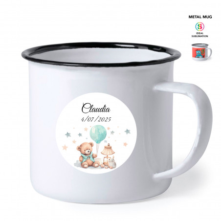Mug vintage personnalisé pour cadeaux de baptême